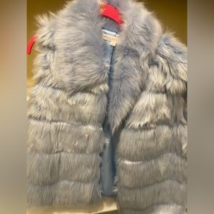 Blue Fur Vest from triple threads never worn! Really pretty blue color!